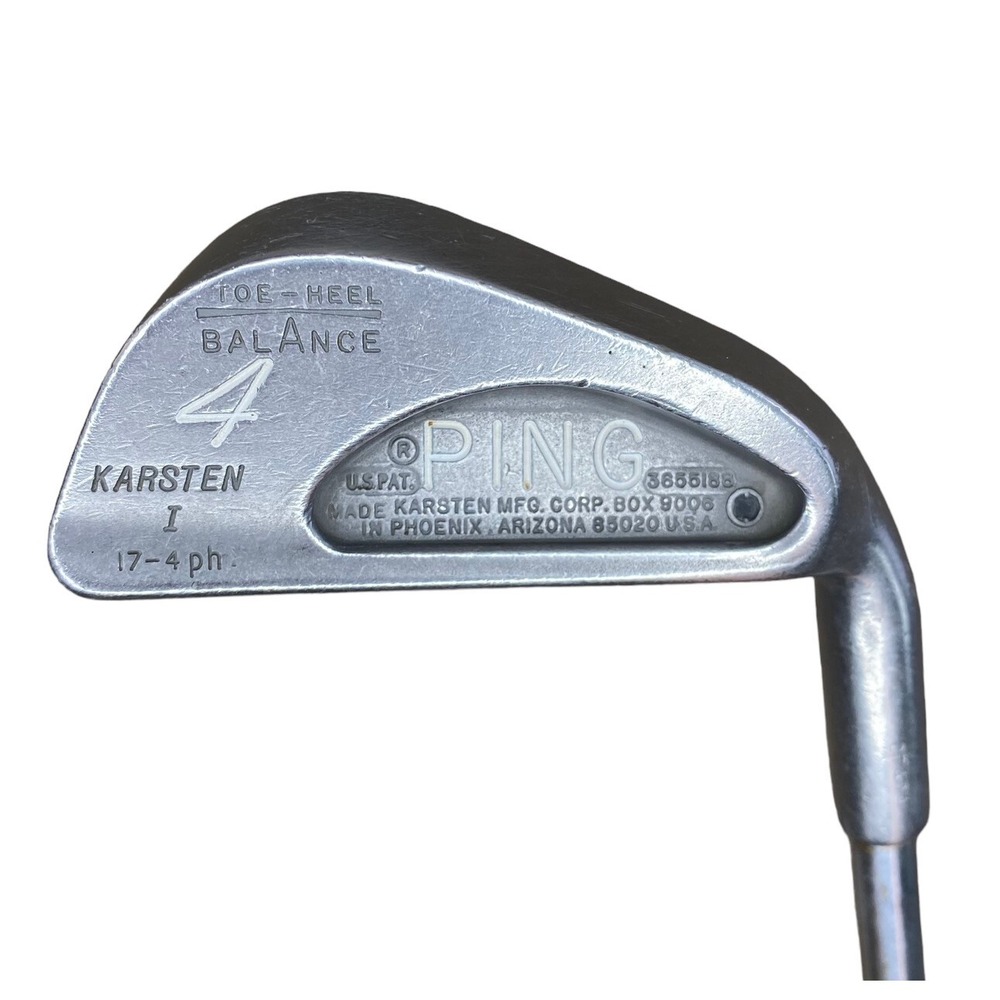 Vintage Ping Karsten I Single 4 Iron Black Dot - Karsten TTT Standard Steel-‎ RH